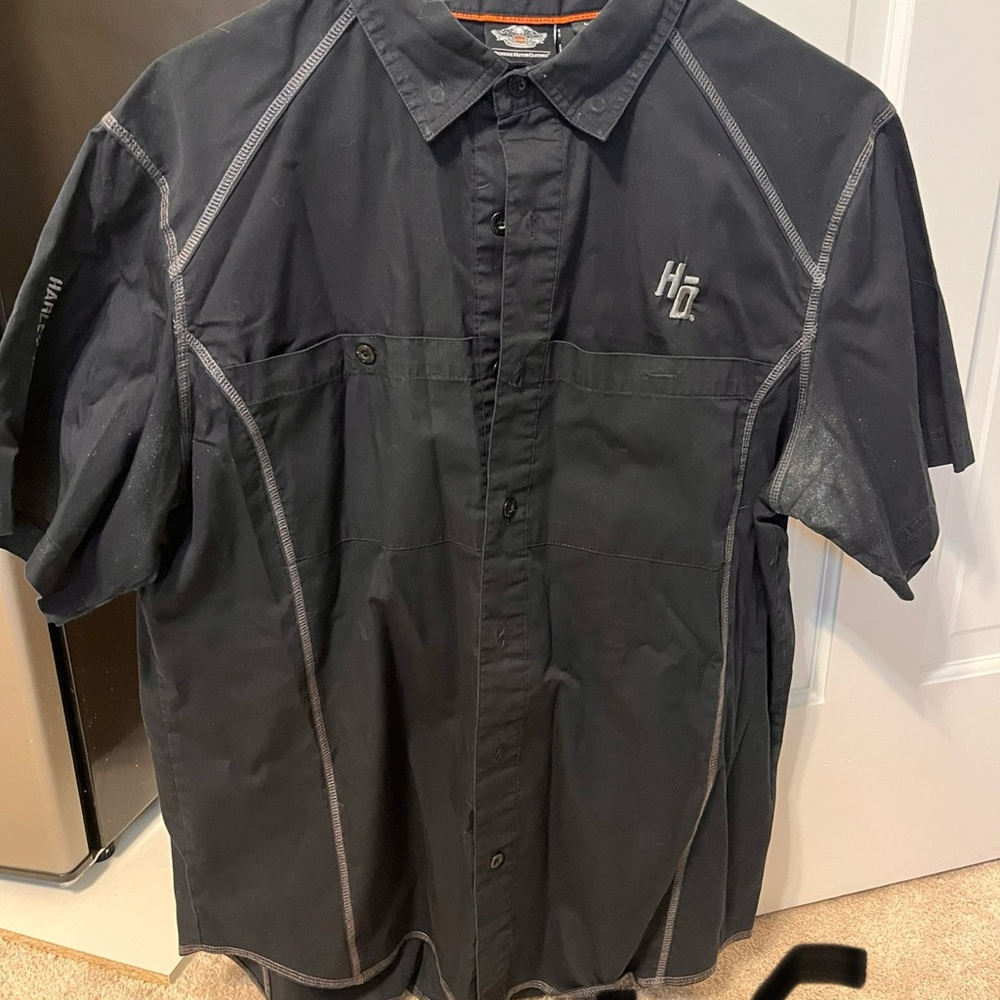 Harley-Davidson Black Casual Button Down Shirt